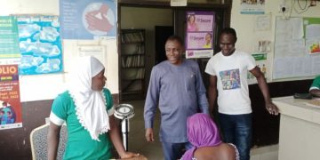 West Gonja MCE visits health facilities to assess ongoing polio vaccination exercise.