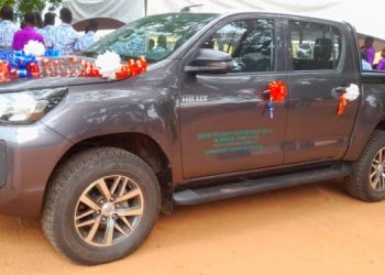 Abu Jinapor donates Brand new pick up, Sound System and football accessories to NDESCO, urges students to pursue their aspirations and embrace learning.