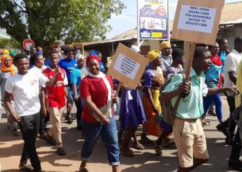 Damongo: NHIA sensitizes public on My NHIS mobile App, enrolled indigents and the aged.
