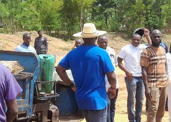 Abu Jinapor inspects ongoing Development Projects in Damongo.